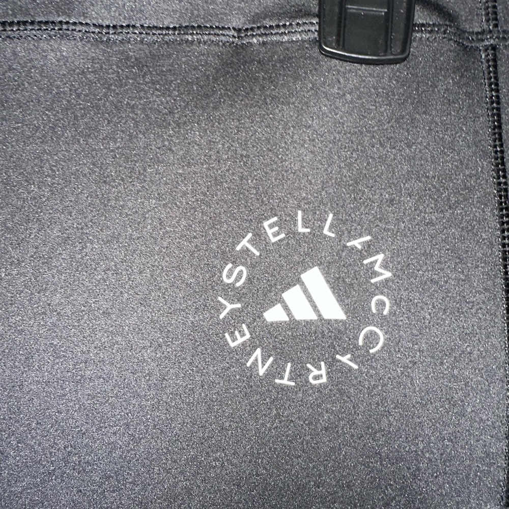 Adidas by Stella McCartney Black athletic pants L Gym activewear designer - Picture 3 of 13